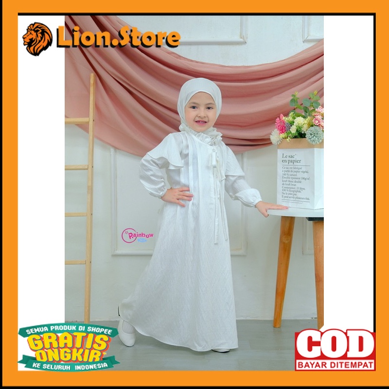 ADINDA DRESS OOTD ANAK/ BAJU NGAJI ANAK PUTIH DAN WARNA// DRESS ANAK KEREN MODEL BARU / BAJU ANAK PE