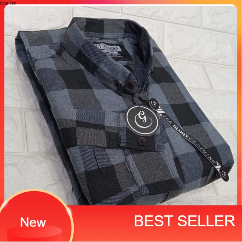 Baju Hem Kemeja Flanel Lengan Tangan PANJANG Motif Kotak Kualitas Premium Distro Original Flannel Pa