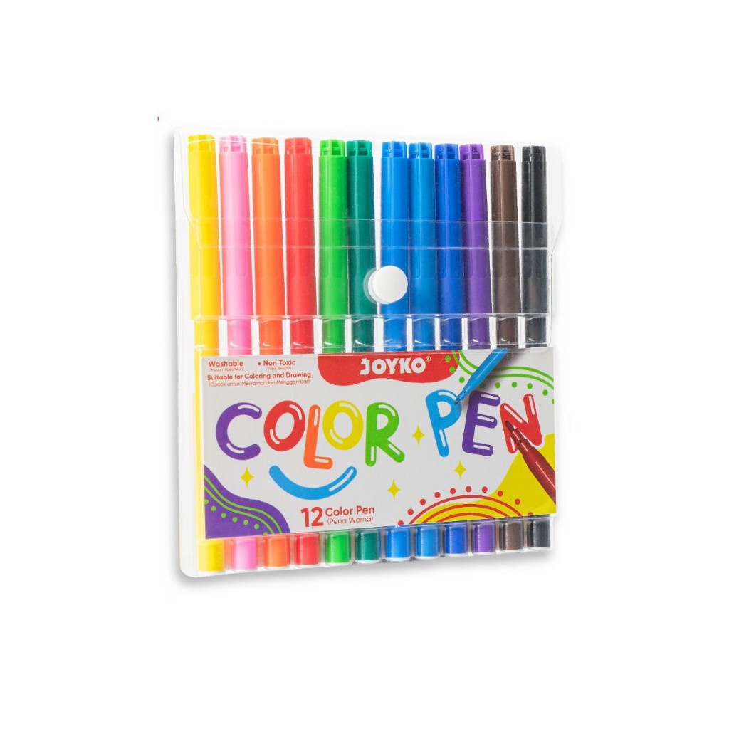 

[SET] Color Pen / Pulpen Pena 12 Warna - Joyko CLP-60-12 MURAH