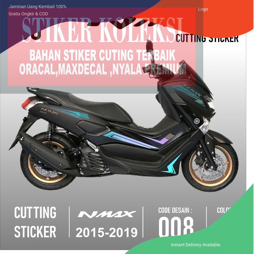 Cutting Sticker Nmax - Aksesoris Motor Stiker Yamaha Nmax Old Skotlet Sticker Striping Lis Variasi C