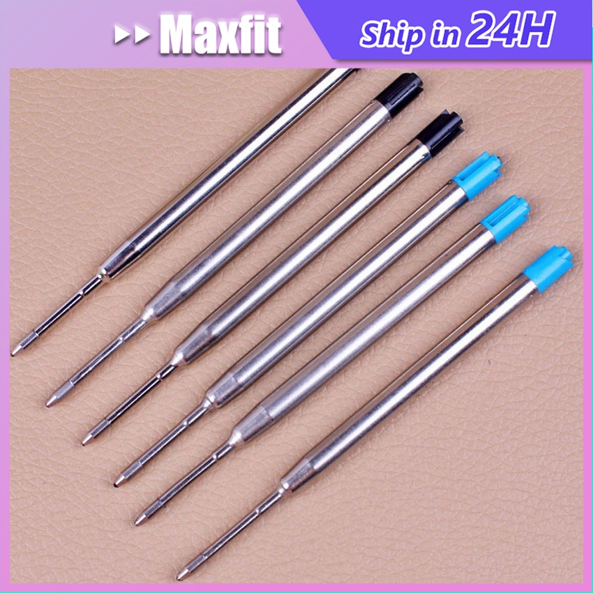 

10 Pcs Pulpen Refill Pen Parker Cetek Putar / Isi Ulang Pena Pulpen / Isi Refill Ballpoint / Tinta Pen - Bahan Metal Diameter 0.5Mm Tinta Hitam & Biru