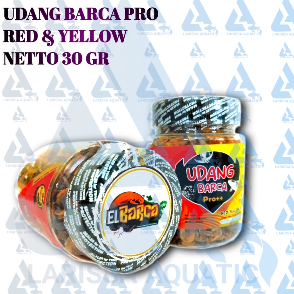 UDANG BARCA Pro++ SUPER RED-YELLOW Udang Kering Pakan Pelet Ikan reptile optimalkan mutasi warna dib