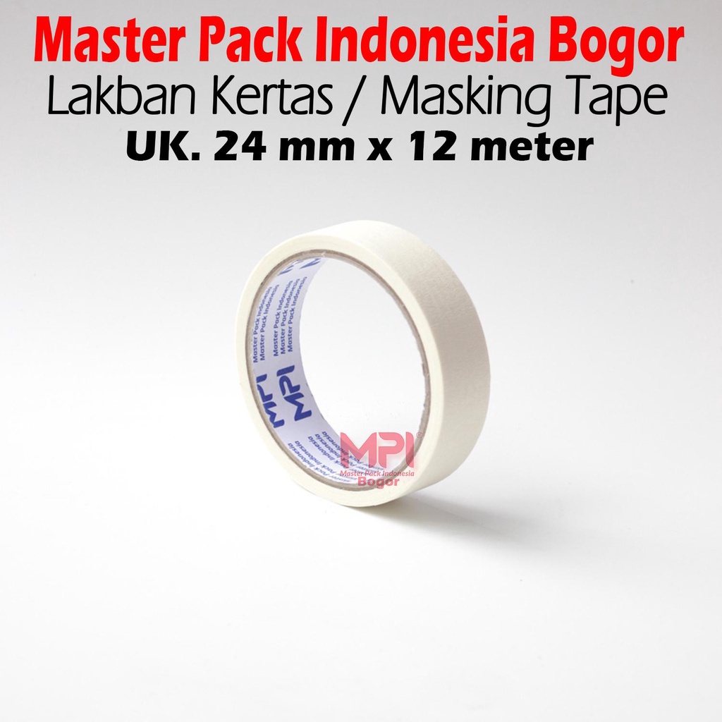 

Masking Tape 24mm x 12 Meter - Lakban Kertas 24mm x 12 M - Master Pack Indonesia