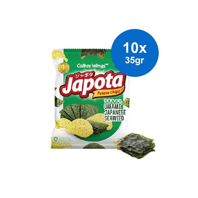 

Calbee Wings Japota Potato Chips Seaweed 35gr x 10