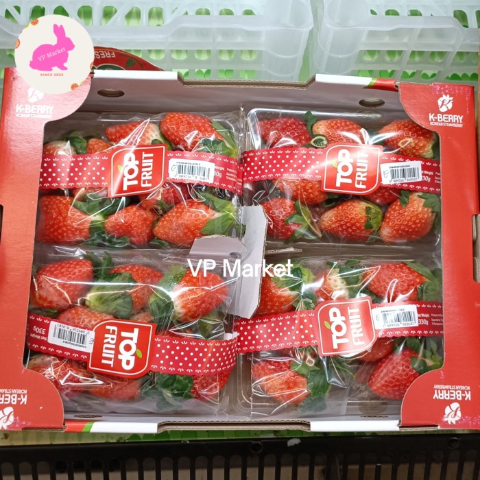 

Strawberry Korea Jumbo Manis 330g | Buah Stroberi Korea | Pack