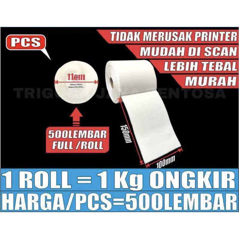 

Kertas Thermal A6 100x150mm Resi Label Barcode Bersih Tebal Per 1 pcs