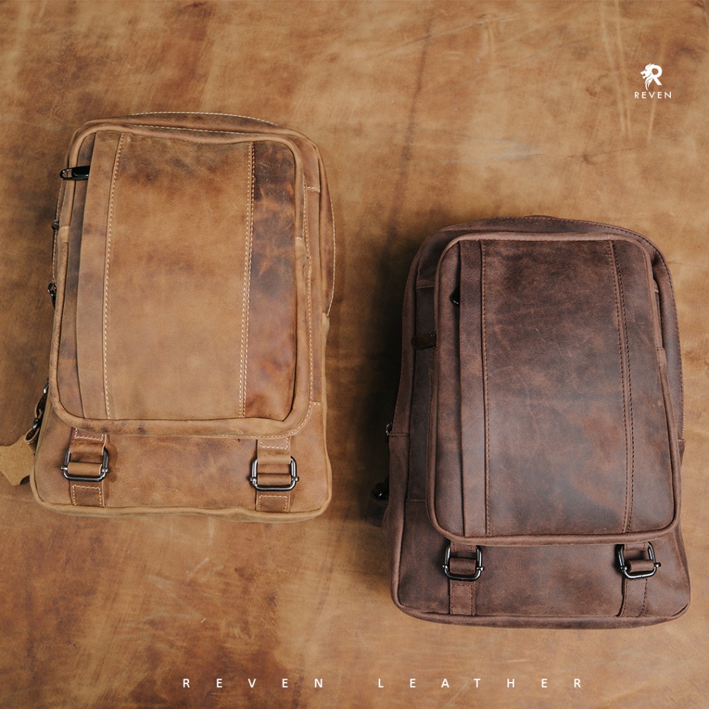 [PROMO] Tas Selempang Kulit | Waistbag Pria | Slingbag Branded | REVEN AMMAR BAG | Tas Original | Ku