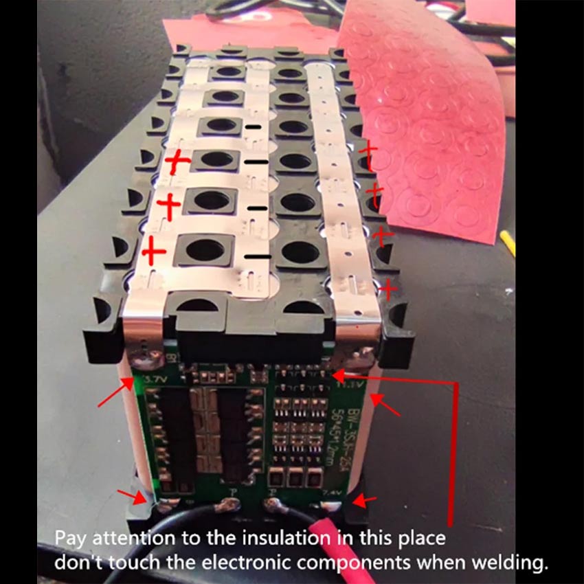 Box AKI rakitan baterai Li-ion 18650 DIY 12v15A BMS 3S Plus Baterai