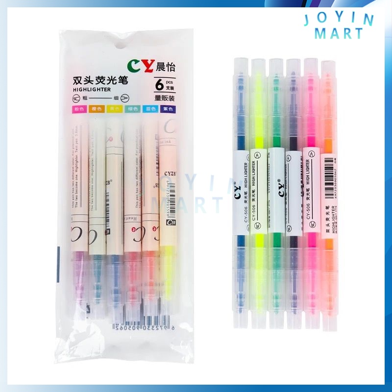 

Highlighter colorful 1 Set Isi 6Pcs Stabilo Warna / 1 Set Highlighter Warna / Stabilo Warna