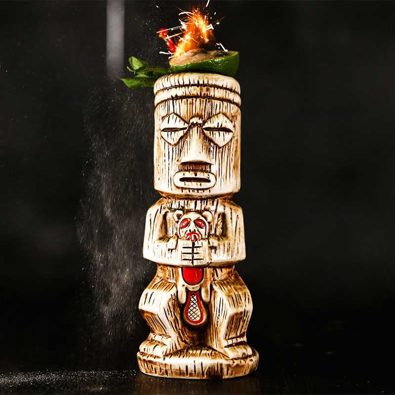 Gelas Cocktail Mocktail Ceramic Hawaiian Tiki Glass 400ml Koleksi Terbaru