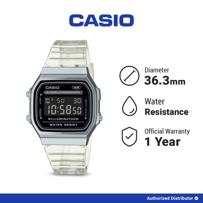 [READY INSTANT] Casio Jam Tangan Wanita A168XES-1BDF Digital Original