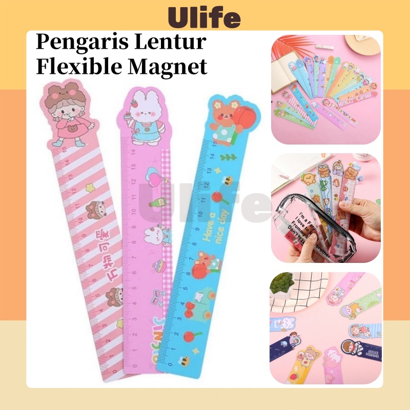 

Pengaris Lentur Flexible Magnet / Pengaris Magnet Flexible Motif Lucu / Pengaris Anak Sekolah Kantor Serbaguna / Pengaris Anak Sekolah
