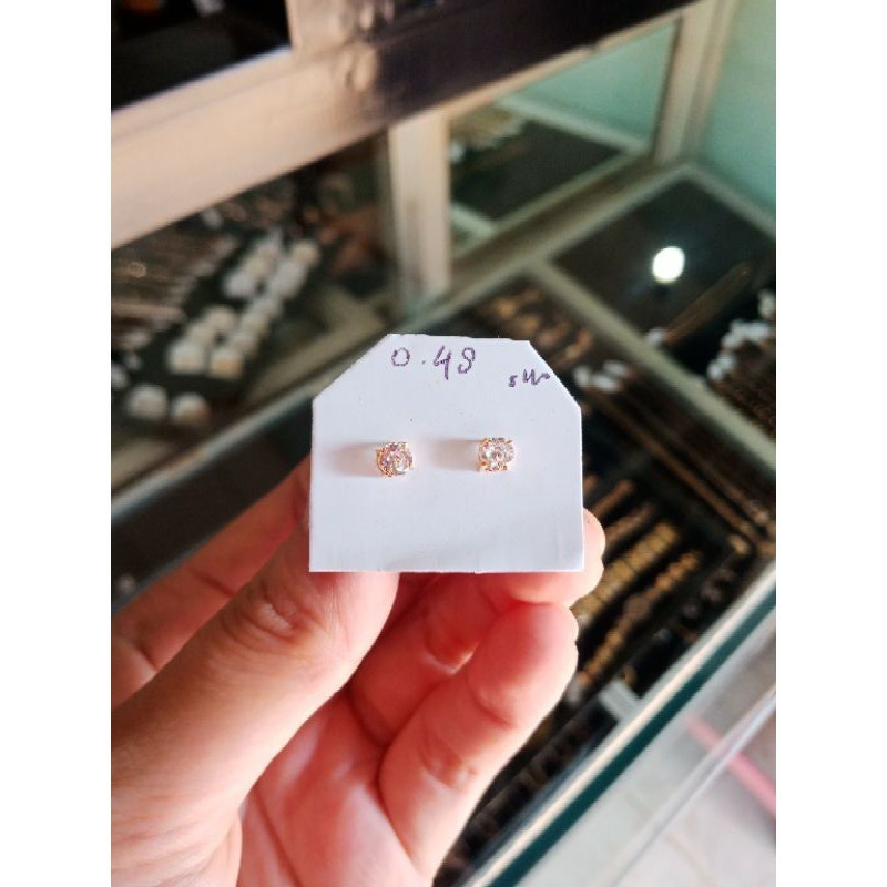 Kado Hadiah Anting Tindik Emas Muda Anting Tusuk Model Permata Anting Wanita Cantik