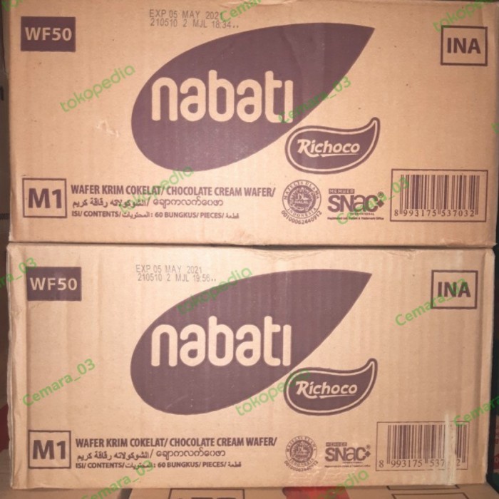 

nabati richoco wafer cokelat /dus