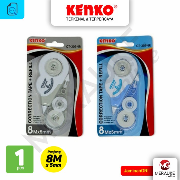 

Correction Tape KENKO CT-309NR + Refill (8m x 5mm)
