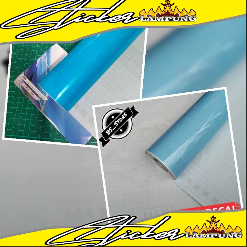 STICKER SCOTLET SKOTLITE PROFIX/NICAI GLOSSY TRANSPARAN BIRU MUDA