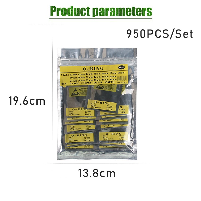950 Pcs Karet Seal O-Ring jam Tangan Seal O Ring Seal Tutup Jam Tangan Untuk Reparasi Jam Tangan