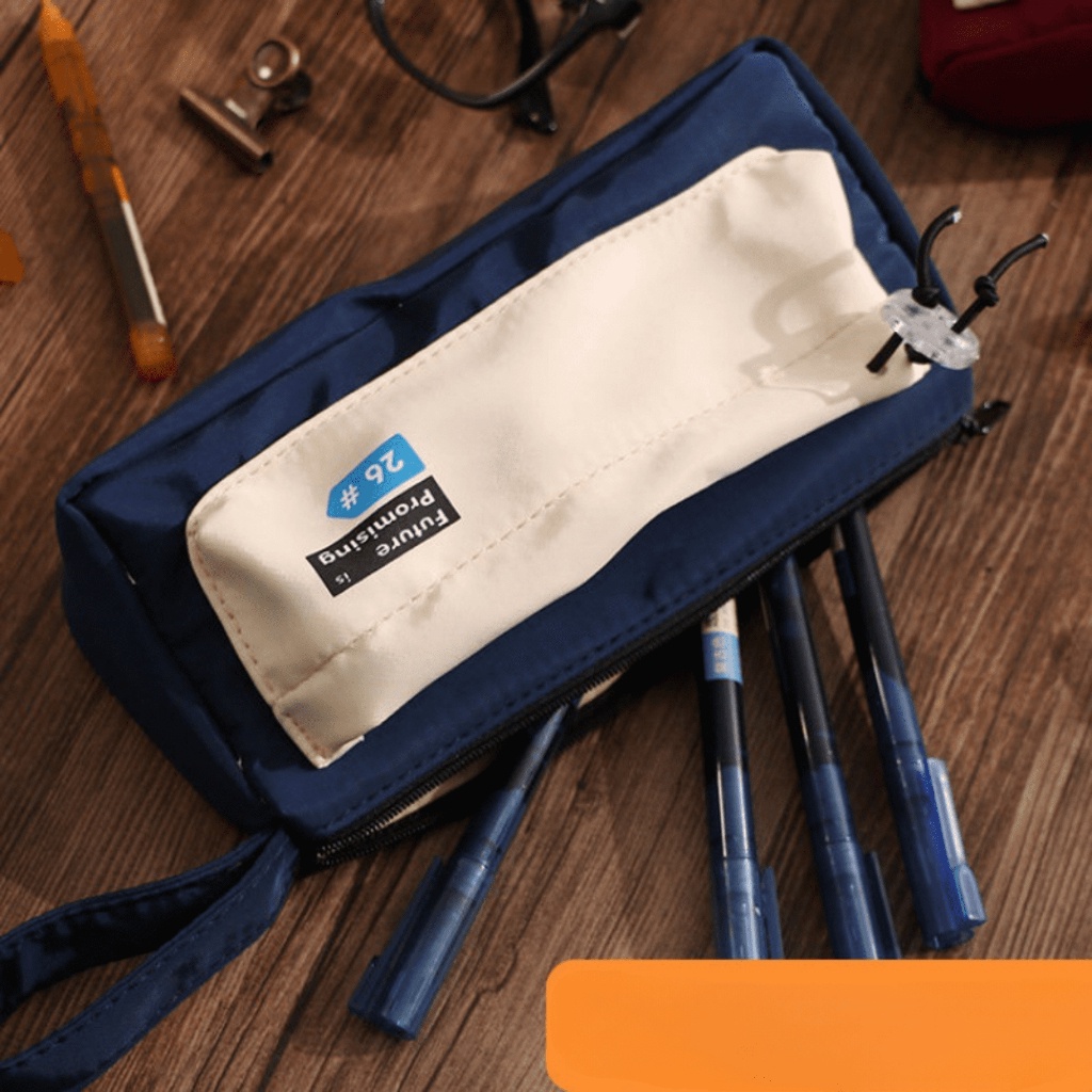 

14. Tempat Pensil Berkapasitas Besar dan Sederhana untuk Siswa SMP, Tas Alat Tulis Kotak Alat Tulis dan Pouch, Korea Kanvas Tahan Kotor dan Multi-Fungsi 91149