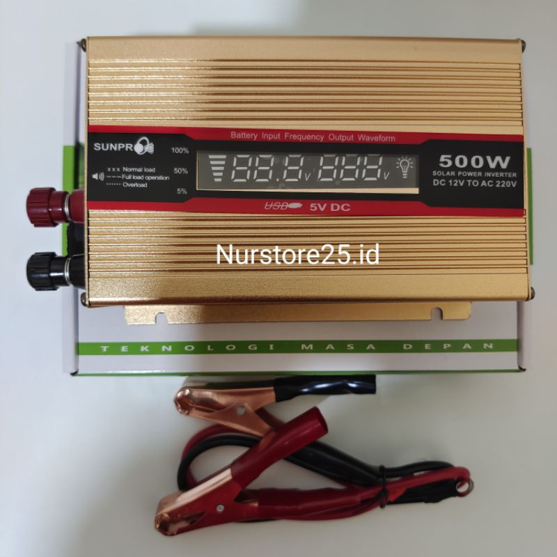 Cod POWER INVERTER DC KE AC 500W/500WATT AKI KE LISTRIK/POWER INVERTER SUNPRO DC KE AC 500W/500WATT 