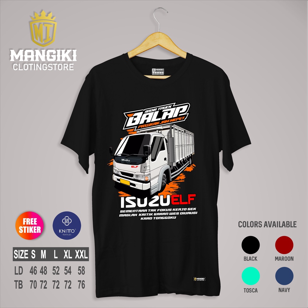 KAOS PRIA KOMUNITAS DRIVER MUDA ISUZU ELF  2024 TERBARU KATUN