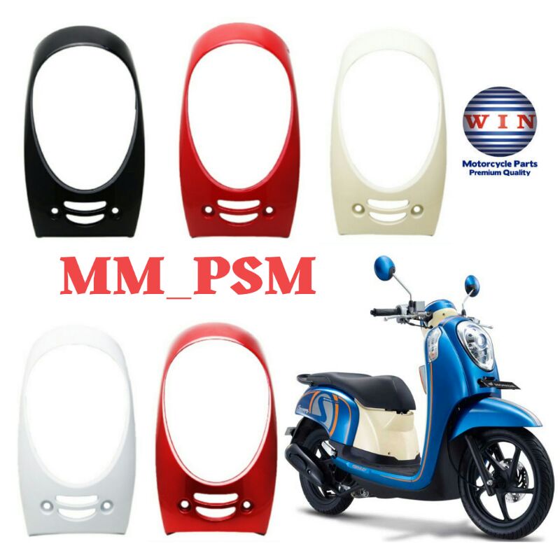 COVER TAMENG DASI LAMPU PANEL DEPAN MOTOR HONDA SCOOPY FI ESP 2014 2015 2016