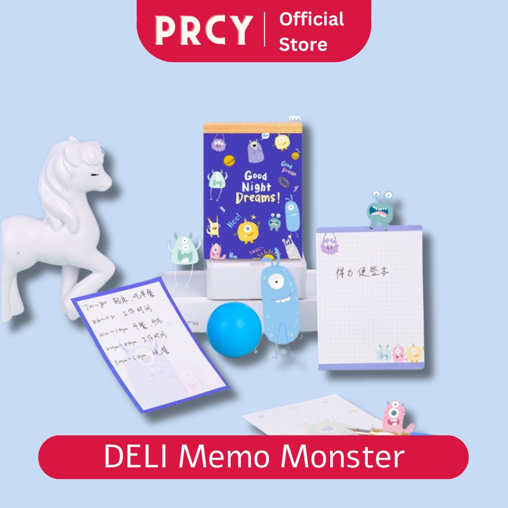 

Kertas Memo monster Deli Note Pads 7,2x10cm 100lbr Desain Trendy Dan Lucu