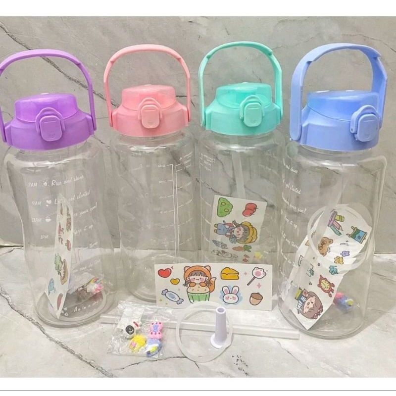 Botol Minum Korea Botol Viral Kekinian 2000ML