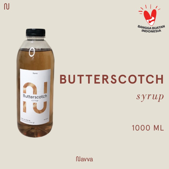 

1 L / Liter Butterscotch Syrup - Sirup Rasa Butterscotch Premium Navva