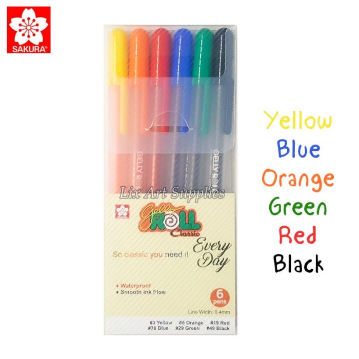 

Andma Sakura Gelly Roll Pen Classic - Set 6