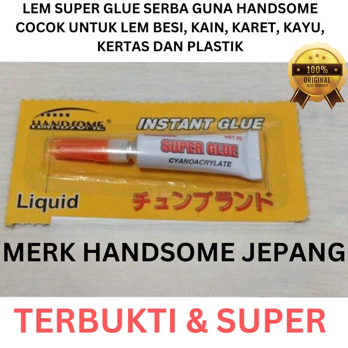 

[FUKU] LEM POWER GLUE LEM PEREKAT SUPER GLUE HANDSOME ECERAN