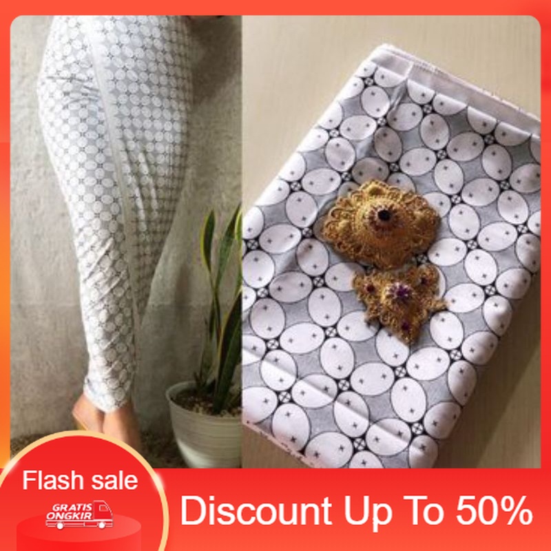 PROMO Kain Batik lembaran dasar putih