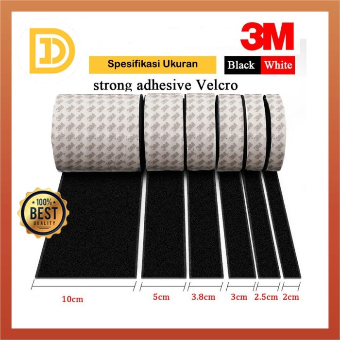 

Velcro Double Tape Adhesive Perekat 2 cm 5 cm 10 cm Per Meter Original Prepetan Kain Velkro Perekat 2 Sisi Double SIded Tape Velcrow
