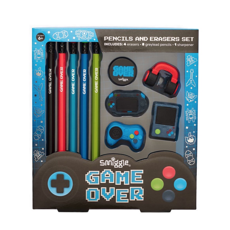 

Smiggle Pencils & Erasers Game Set - IGL479381BLK