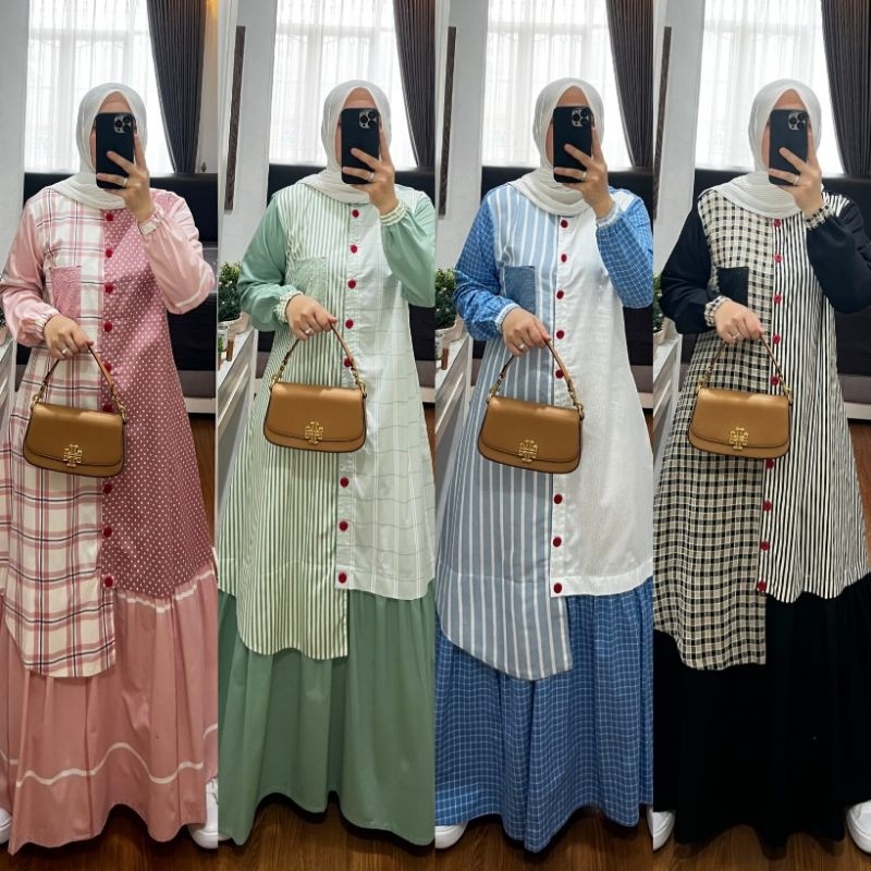 random galleryku GAMIS WANITA MUSLIM ORIGINAL SEMUT / GAMIS KATUN KOMBINASI / GAMIS JUMBO / DRESS MU