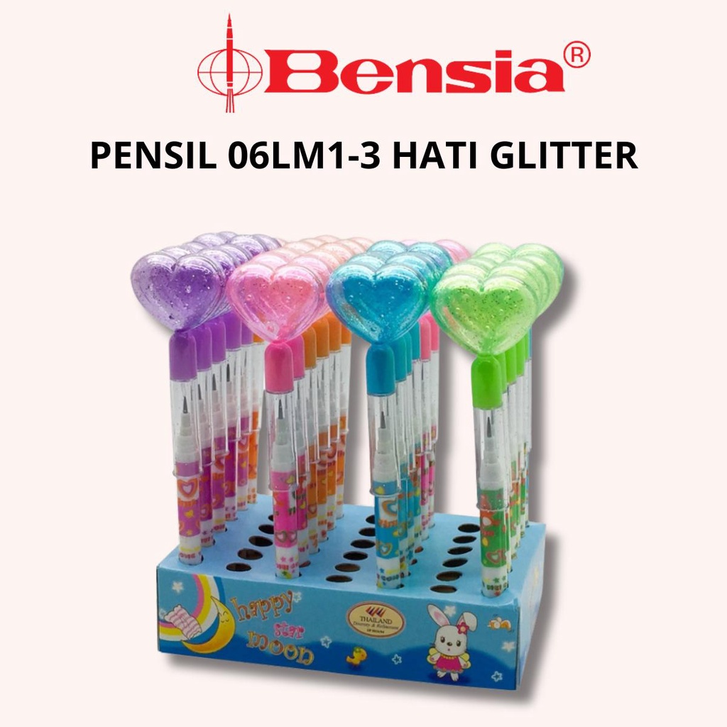 

Bensia Pensil Susun 06LM1-3 Hati Glitter Transparan (isi 24pc)