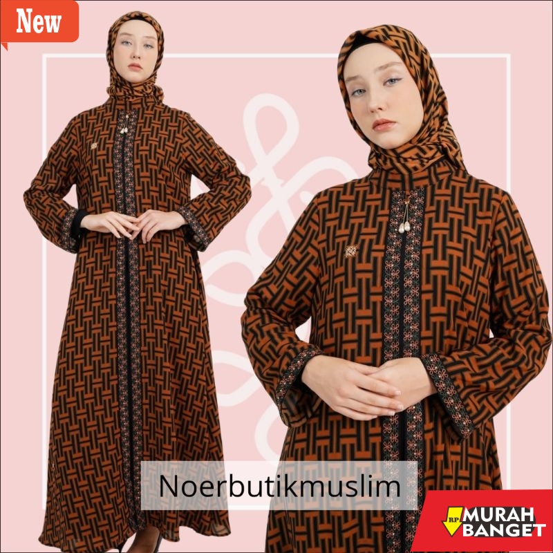 dijamin awet dan asli- Hikmat Fashion Original A4833 / Abaya Hikmat  - noerbutikmuslim - Gamis lebar