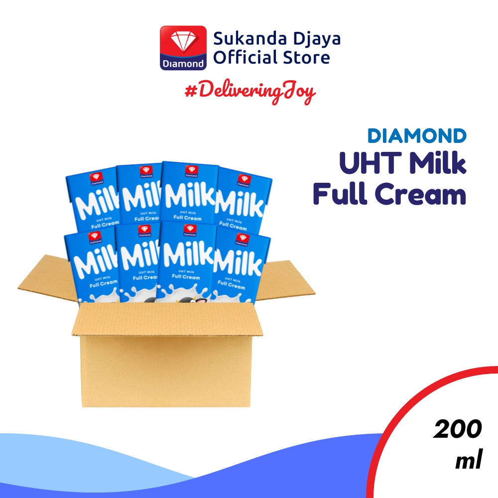 

Diamond Milk Susu UHT Full Cream Sleeve 200 Ml 1 Karton