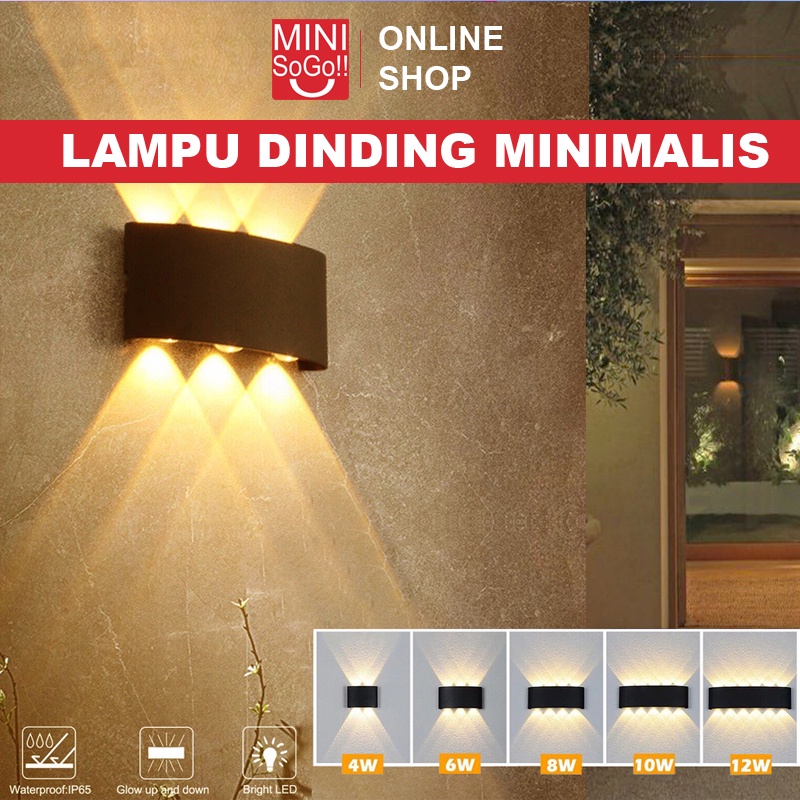 Minisogo Lampu Dinding Minimalis LED / Lampu Hias Dinding Tempel LED Teras Rumah 220V