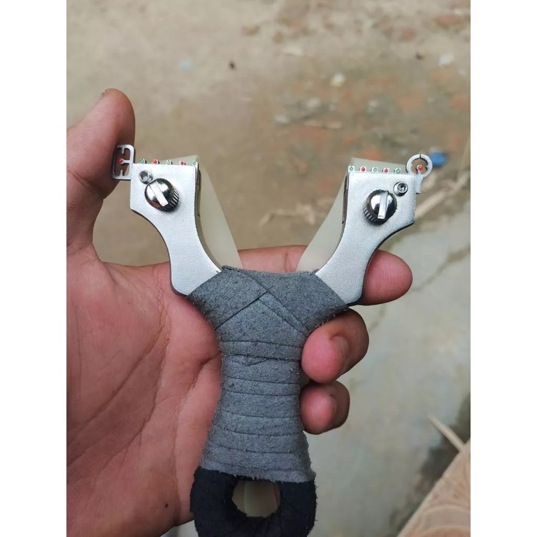 Ketapel Stainless  Ketapel Metal Slingshot Hunting Catapult 1123 Piaoyu