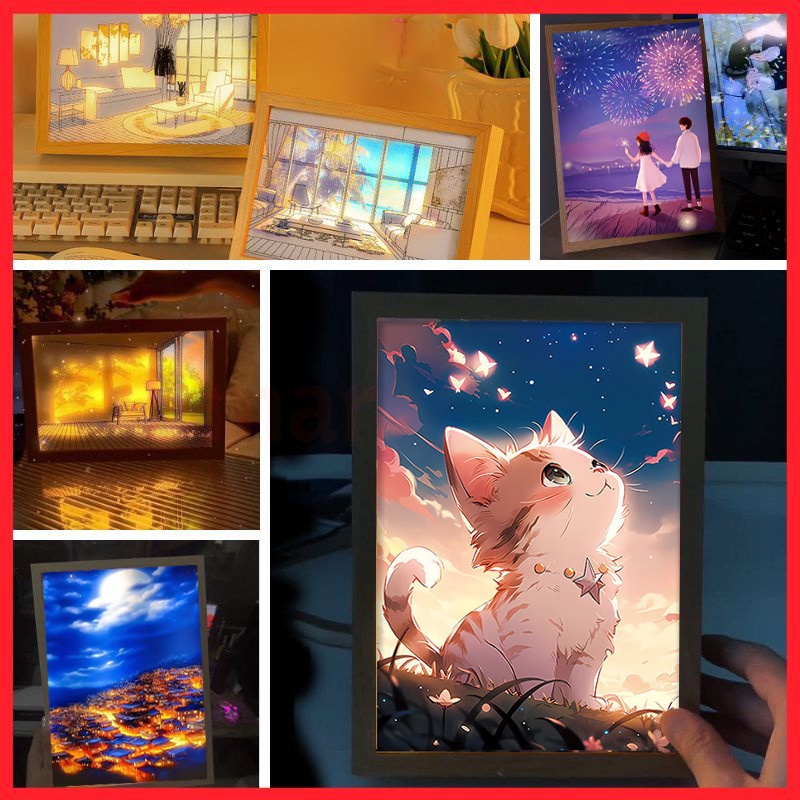 Lukisan lampu Foto light painting Lukisan 3d lampu Lukisan lampu Led kreatif