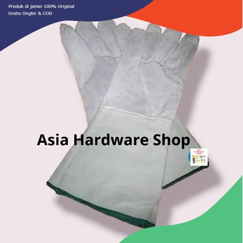 Sarung Tangan Las Welder Safety Glove ABU Sarung Tangan Kulit