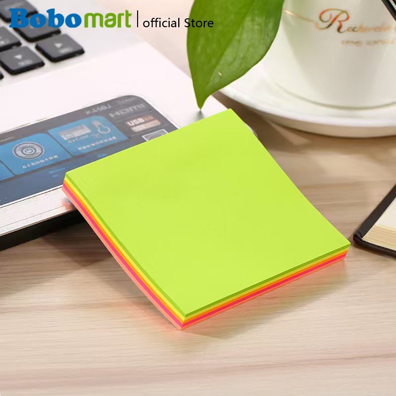 

BOBOMART JINXIN JXINE3 STICKY NOTES 3X3 INCH (76MM X 76MM) - 100 LEMBAR, 5 WARNA