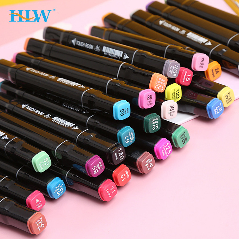 

24/36/48/80 Colores Markers Brush Pens Set Painting Drawing Manga Highlighter Dual Brush School Art Supplies Stationery