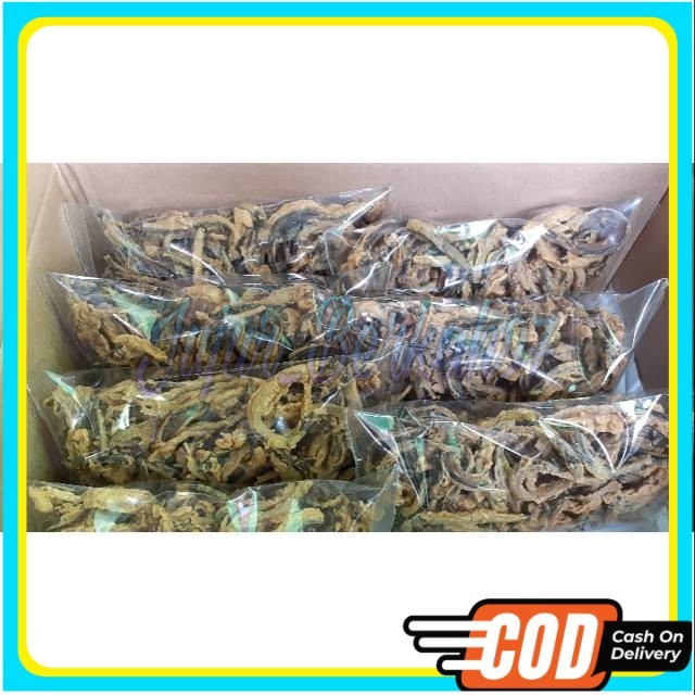 

keripik belut renyah,gurih dan nyoss 1 kilogram murah