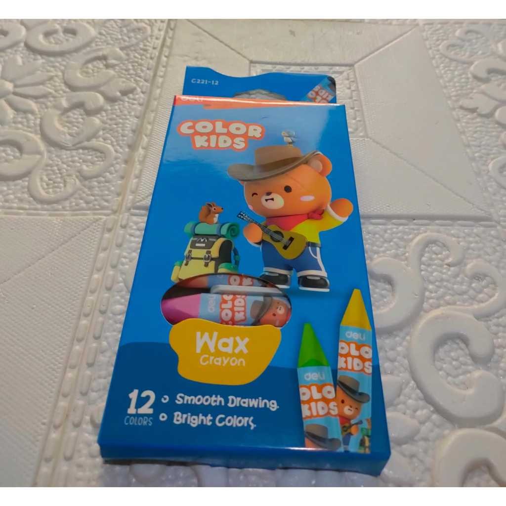 

Deli Gel Crayon / Krayon 12 Warna Tidak Mengotori Tangan Bersertifikat Aman C221-12