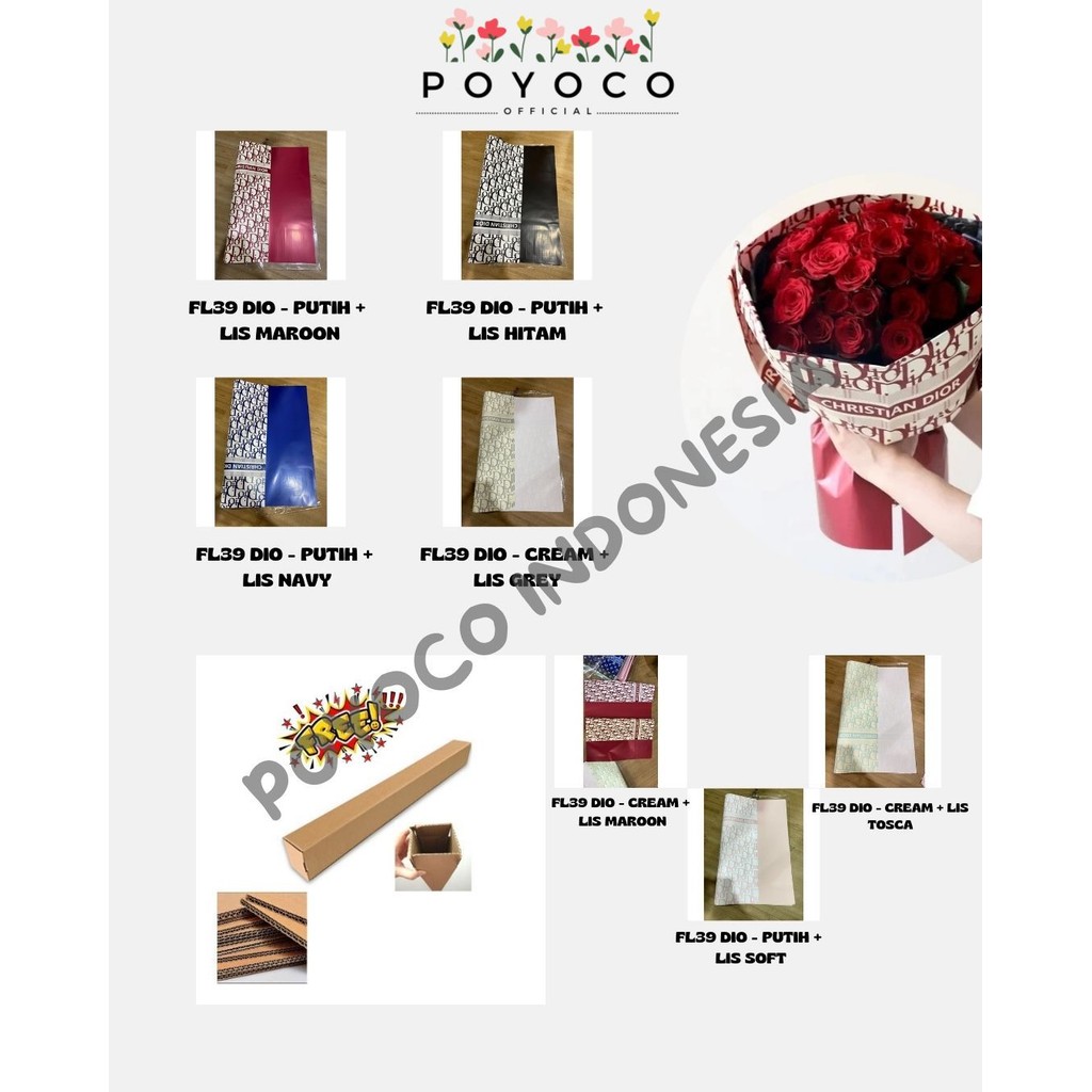 

POYOCO - FL39 BRAND Kertas Bunga Paper Buket Motif Cellophane