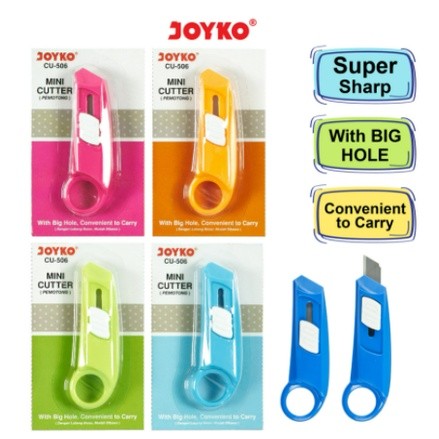 

MINI CUTTER JOYKO CU-506 KECIL PISAU TAJAM KUAT CU 506 KATER ALAT POTONG PEMOTONG KERTAS GROSIR WARNA WARNI