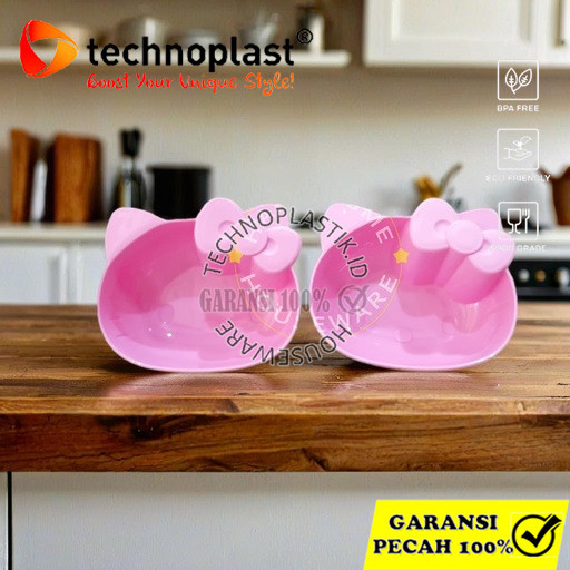 TECHNOPLAST Hello Kitty Bowl Snack 4In Mangkok Mini Set 2Pcs