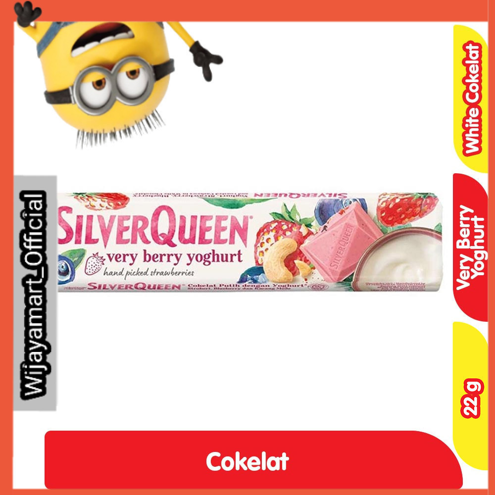 

SilverQueen White Cokelat Batang Very Berry Yoghurt 22 g