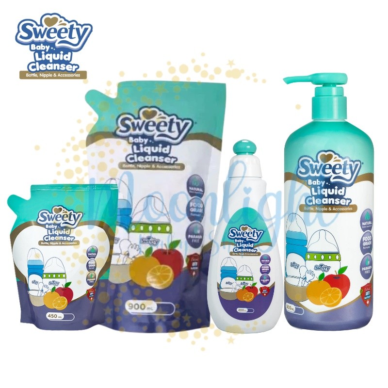 Sweety Baby Liquid Cleanser Sabun Cuci Botol Pouch Bayi 200ml / 450ml / 500ml / 900 ml